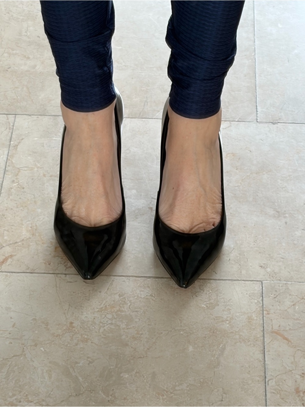 Classic Black Patent Pointed-Toe High Heels